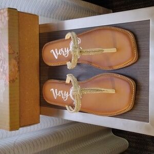 NWB Elegant Women's Sandals with Beaded Straps
